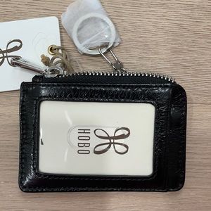 Hobo key chain wallet+Black Leather+Card Holder